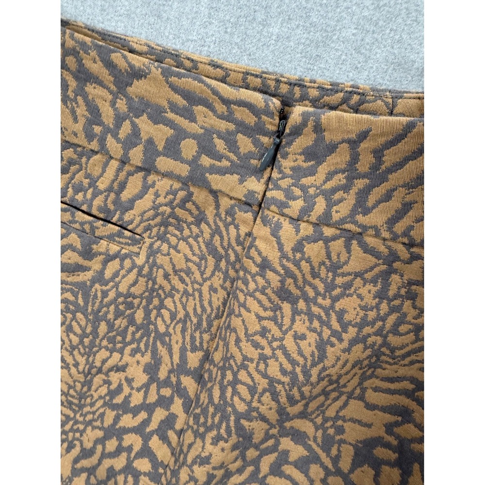 Ann Taylor LOFT Brown Tan Jacquard Abstract Animal Print Mini Skirt Size 4 - Picture 5 of 8